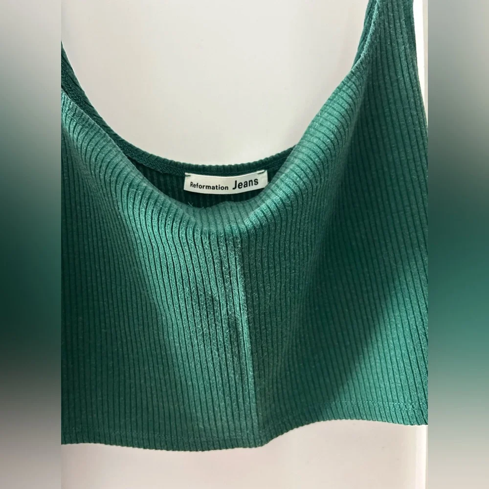 Reformation Green Skirt and Crop Tank Set - Picture 2 of 5